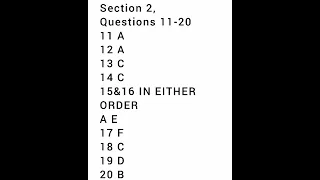 FAMILY EXCURSIONS / CAMBRIDGE 12 TEST 5 / LISTENING ANSWER KEY