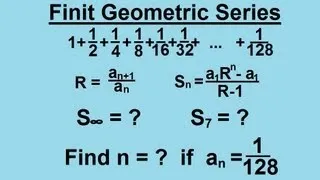 Algebra - Sequences And Series (6 of 6) Finite Geometric Series