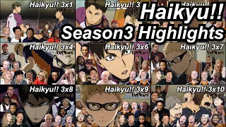 Haikyu!! Season 3 Reaction Highlights | Great Anime Reactors!!! | 【ハイキュー!!】【海外の反応】