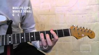 How to play Mollys Lips by Nirvana on Guitar