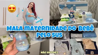 ARRUMANDO A MALA MATERNIDADE DO BEBÊ PELO SUS | 40 SEMANAS| VEM IAGO🩵