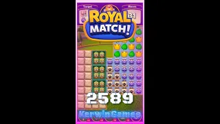 Royal Match Level 2589 - Super Hard Level - No Boosters Gameplay