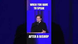 When you have to speak after a Bishop #catholicpriest #catholic #shorts #funny