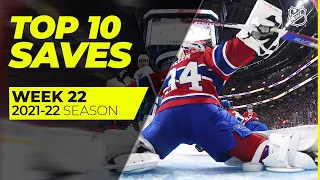 Top 10 Saves from Week 22 of the 2021-22 NHL Season