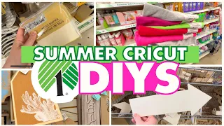 🏃‍♀️ You will RUN to Dollar Tree after seeing these DIYS! ☀️ $1 Cricut Summer Decor Projects