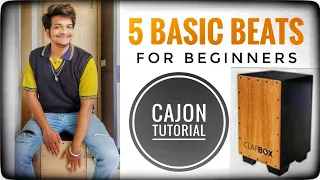 5 BASIC BEATS TO PLAY ON A CAJON ~  ||•|| Cajon Tutorial ||•||  For Beginners