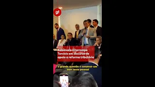 Bolsonaro interrompe Tarcísio em discurso de apoio a reforma tributária