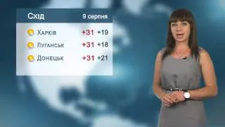 Прогноз погоди у Борисполі на вихідні 9 та 10 серпня