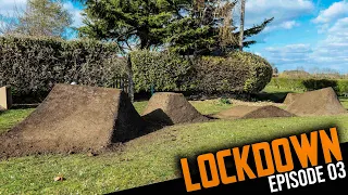 BACKYARD DIRT JUMPS PROGRESS IS INSANE!! LOCKDOWN EP3