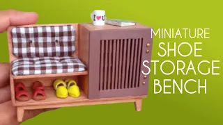 Miniatur Bangku Rak Sepatu / Miniature Shoe Storage Bench