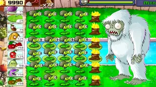 Plants vs. Zombies Last Stand endless | 24 Gatling pea vs All Zombies