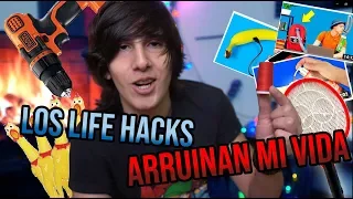 Los LIFEHACKS están arruinando MI VIDA (Probando LifeHacks 3)