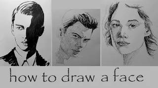 how to draw face for beginners portrait drawing