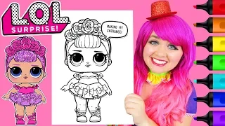 Coloring LOL Surprise Dolls Sugar Queen Sparkle Coloring Page Prismacolor Markers | KiMMi THE CLOWN