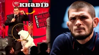 НА ХАБИБА НУРМАГОМЕДОВА НАПАЛ ФАНАТ НА ПРЕСС КОНФЕРЕНЦИИ! KHABIB WAS ATTACKED BY A FAN! UFC MMA