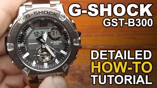 Gshock GST-B300 - Review and Detailed How-To Tutorial on module 5631