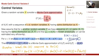 Lecture Computational Finance / Numerical Methods 17: Control Variates