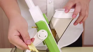 What will you get with ONCE FOR ALL Rapid-Prep Fast Adjustable Mandoline Vegetable Fruit Slicer?