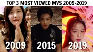 [TOP 3] MOST VIEWED KPOP MUSIC VIDEOS EVERY YEAR | 2009-2019