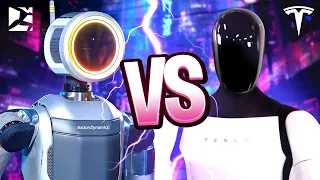 Robotic Rivals: Boston Dynamics' Electric Atlas vs. Tesla's Optimus