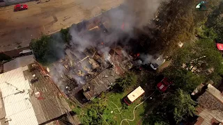 Пожар возле Центрального рынка Харьков 12.08.2017