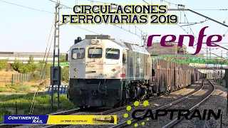 Trenes ibericos año 2019 Renfe, Medway, Captrain, Continental rail