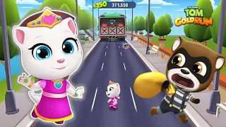 Talking Tom Gold Run - Princess Angela VS Raccoon Boss Fight - Android/ios Gameplay - Full screen 🔥