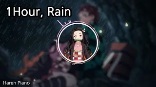 (1Hour,Rain)[Music Box] Kamado Tanjiro no Uta - Demon Slayer:Kimetsu no Yaiba EP19 OST