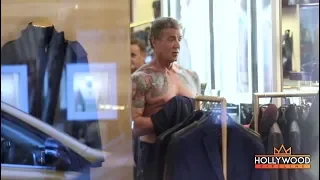 Sylvester Stallone Shows Off His Physique While Shopping in NYC!