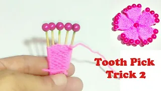 Amazing Tooth Pick Trick Hand Embroidery Part 2/Double Pattern from one Trick/Afees Art&Craft