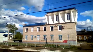 Станция Антропово Северной железной дороги. Россия из окна поезда.