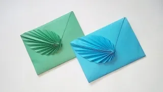 Easy Origami Envelope Tutorial - DIY Paper Envelope With Leaf