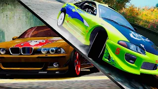 Brian O'conner's Mitsubishi Eclipse vs Taz's BMW M5 (E39) (NFS MOST WANTED)