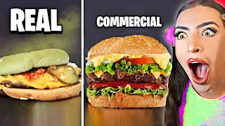 Reacting To COMMERCIALS vs. REAL LIFE FOOD! (SHOCKING)