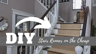 EASY DIY Stair Runners on the CHEAP!  Home Project How-to