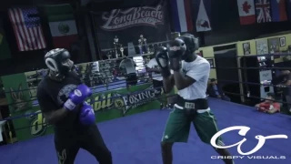 Dad teaches his son a lesson for being a bully by making him fight a pro boxer.mp4