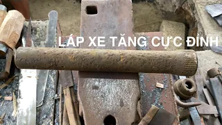 Anh khách BÌNH DƯƠNG gửi LÁP XE TĂNG LÀM DAO cực chất lượng! Dao bếp thép lò xo! CAO NGỰA CỰC CHẤT