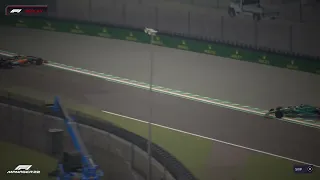 F1 Manager 22 - Imola - FP3 - Ricciardo and Vettel crash at the final corner!