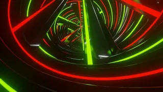 Green and Red Neon Glowing Spiral Ventilation Background VJ Loop in HD