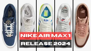 BEST Nike AIR MAX 1 Release in SUMMER & SPRING 2024 | RELEASE INFORMARTION & DETAILED LOOK