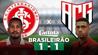 INTERNACIONAL 1 x 1 ATLÉTICO-GO Brasileirão Série A 2022 + Parciais Cartola FC 8ª Rodada | Narração