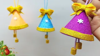 Glitter Foam Sheets Crafts 🎄🎄 DIY Glitter Foam Christmas Bell Making For Decorations