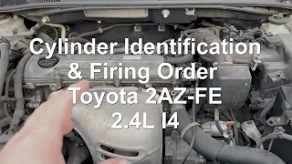 Toyota Cylinder Identification & Firing Order 2AZ-FE