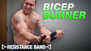 Resistance Band Bicep Workout At Home to Get Ripped!