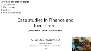 Case studies in Finance - I. Problem and product design