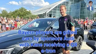 Bayern players are gifted cars by sponsors Audi with Kane receiving a Q8 e-tron