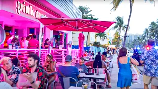 Miami Beach Walk : Ocean Drive on Saturday Night (May 2022)