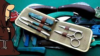 Редкие складные ножи СССР маникюрный набор со складным ножом и другие ножи / USSR knife collection