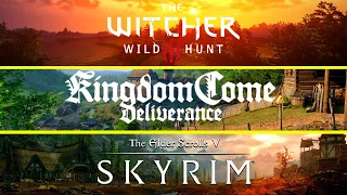 Which Is The Better Open World RPG | The Witcher 3 Vs Kingdom Come Deliverance Vs Skyrim