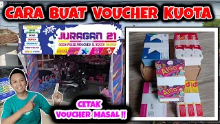 CARA BUAT VOUCHER KUOTA SENDIRI !! CETAK VOUCHER MASAL